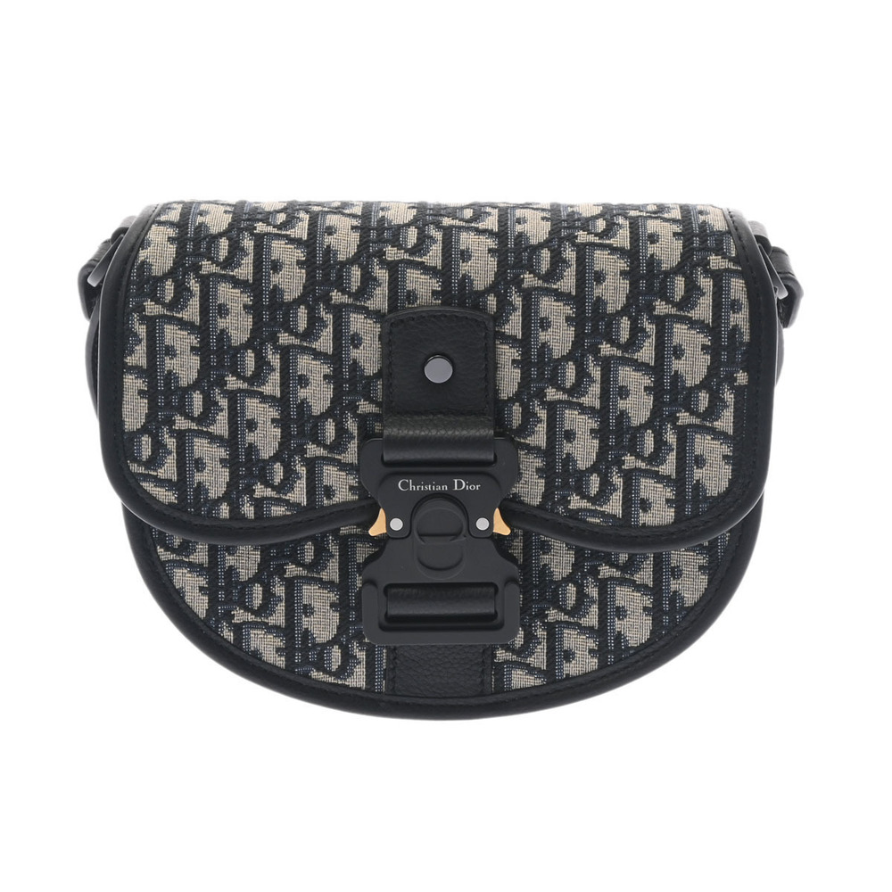 CHRISTIAN DIOR GALLOP Bag Navy Blue Oblique Jacquard Calfskin